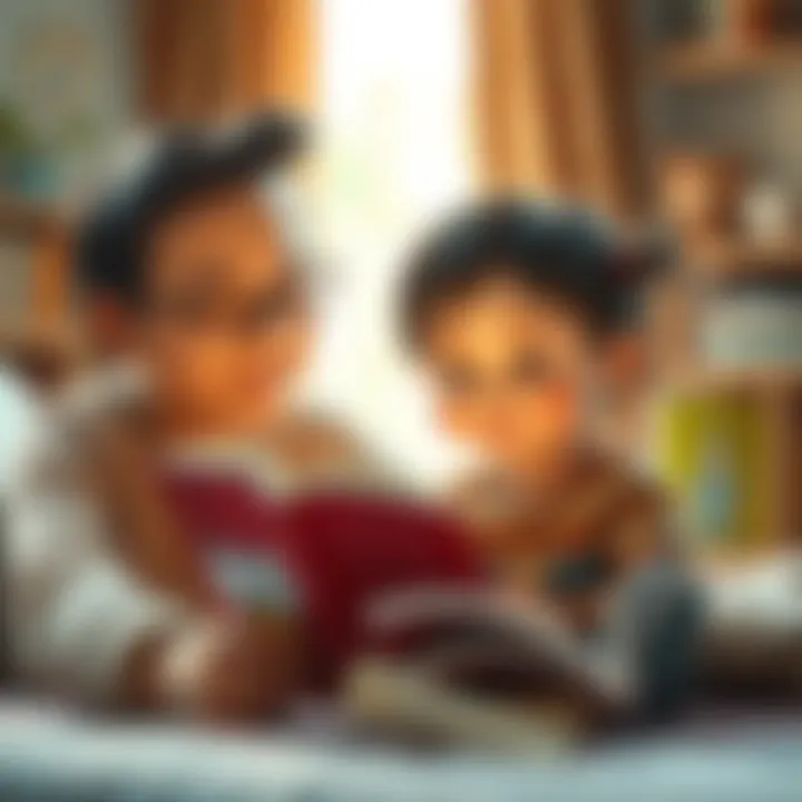 Strengthening Bonds Through Shared Reading A parent and child engaged in a shared reading experience, illustrating the bond through books.