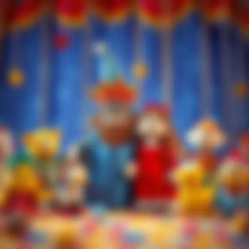 An engaging puppet book featuring colorful characters