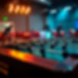 A captivating foosball table showcasing a game in progress, reflecting the excitement of competition.