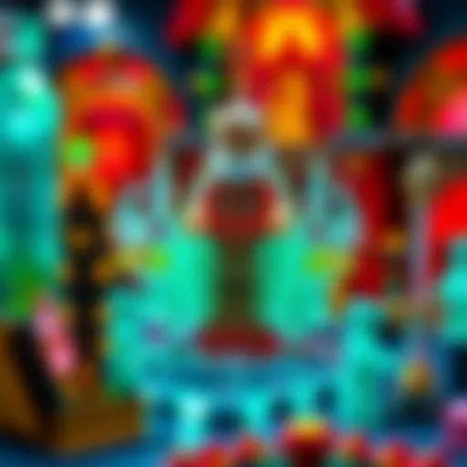 A vibrant display of the Lego Crystal King set showcasing intricate designs