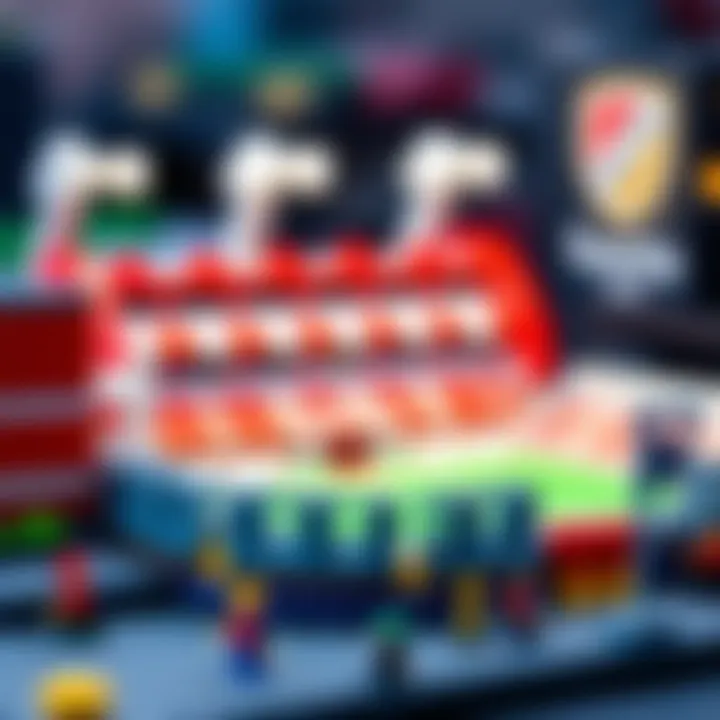 Close-up of design elements in the Lego Fenerbahçe set