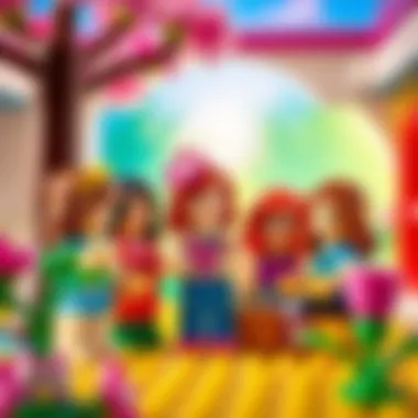 Friendship Illustrated through Lego Friends A beautifully arranged Lego Friends scene depicting friendship