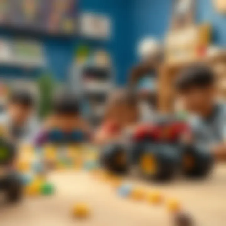Engaging Gameplay with Lego Monster Jam Children playing with Lego Monster Jam sets
