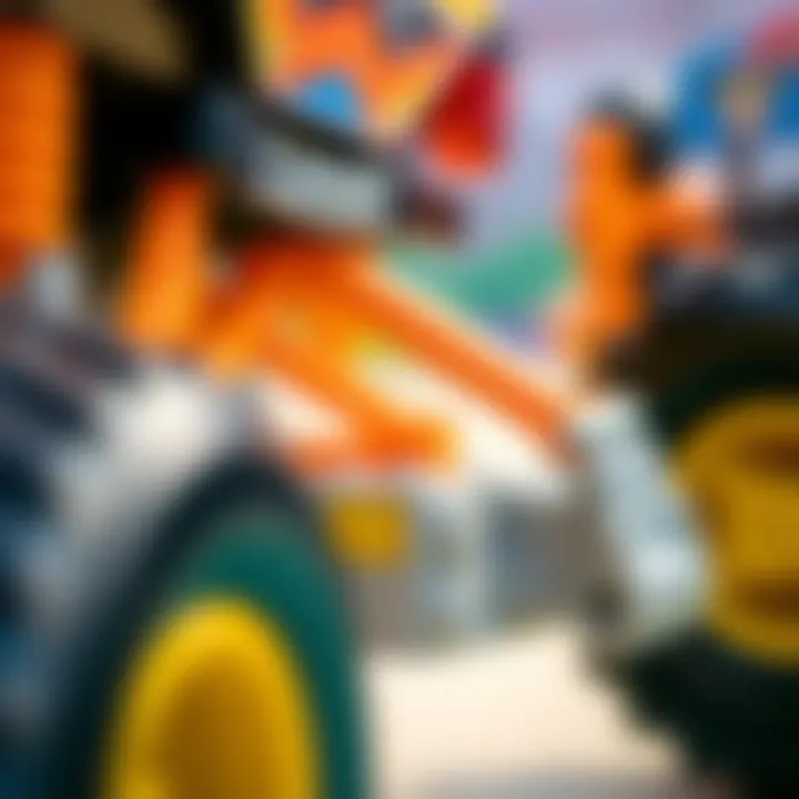 Detailed Features of Lego Monster Jam Sets Close-up of Lego Monster Jam construction features