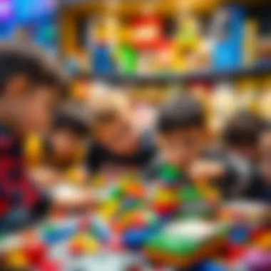 Children engaging in imaginative play with Lego bricks