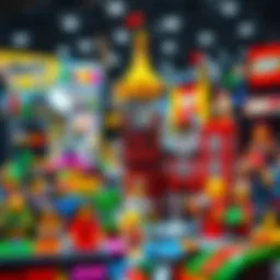 A colorful display of Lego sets showcasing creativity