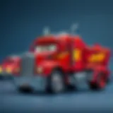 Lightning McQueen's iconic truck showcasing its design and features