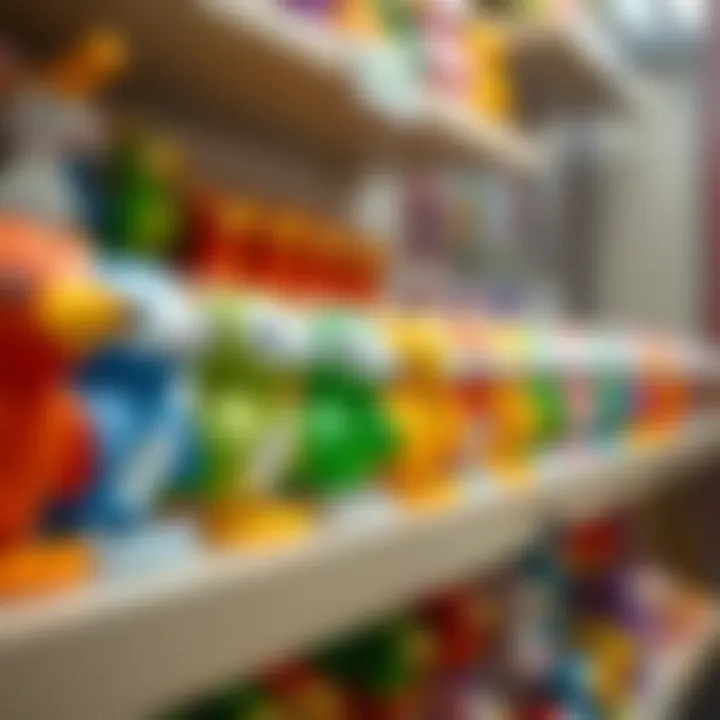 Colorful maşa bebek displayed on a shelf