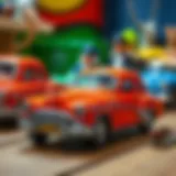 Vintage Metal Car Toy A vintage metal car toy displayed on a wooden surface