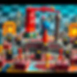 Metropol Game Board Overview A colorful board game setup illustrating the Metropol game.