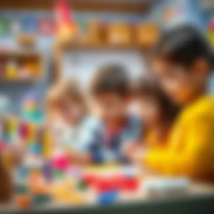 Creative Arts and Crafts Activity Children participating in a creative arts and crafts activity