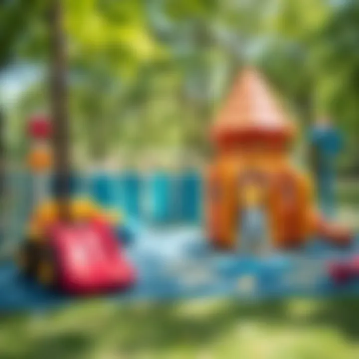 Outdoor play area designed to foster motor skill growth