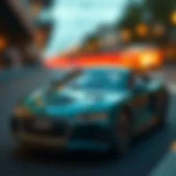 A sleek Audi toy car showcasing its intricate design