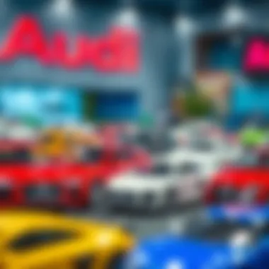 Display of Audi Toy Car Models Different models of Audi toy cars displayed together