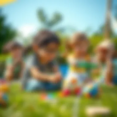 Outdoor Playtime for Girls Outdoor playtime showcasing girls enjoying various games