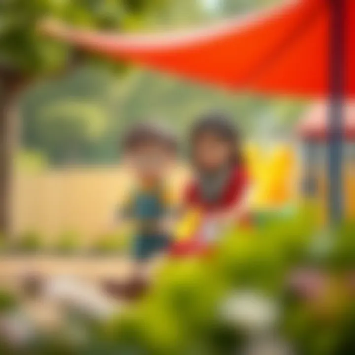 A parent selecting a suitable play park for their child