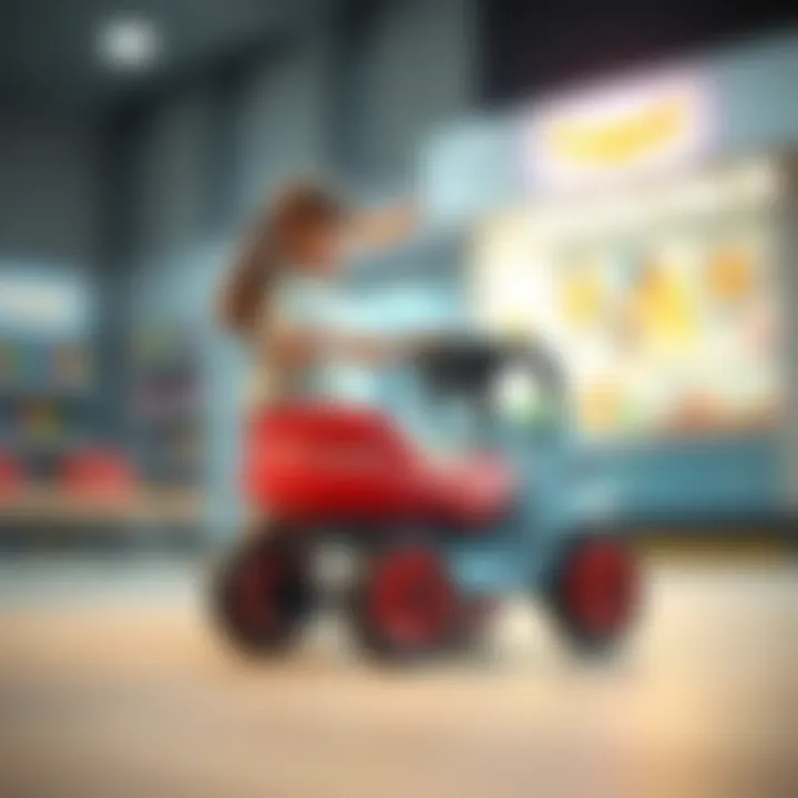 Parents Selecting the Ideal Cart for Their Child Parents choosing the best rechargeable cart for their child