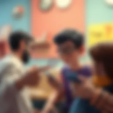 Parents discussing phone choices