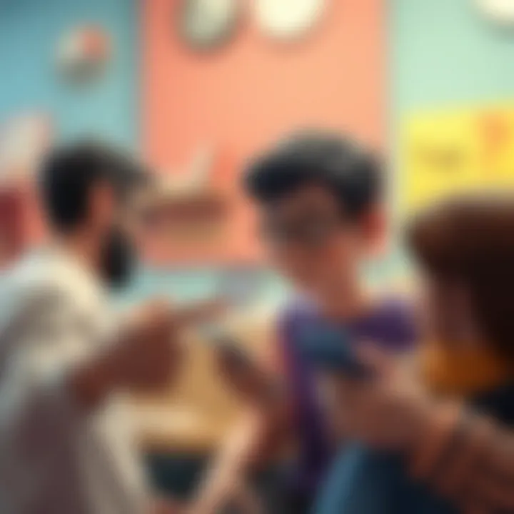 Parents discussing phone choices