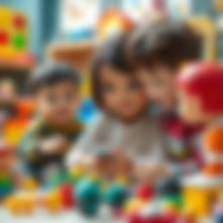 Parents and educators discussing toy selection