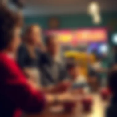 Parents observing their children while they play bingo