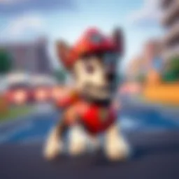 Paw Patrol Marshall in action