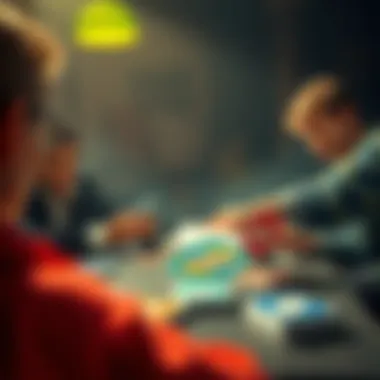 Players engaging in a dynamic Uno game