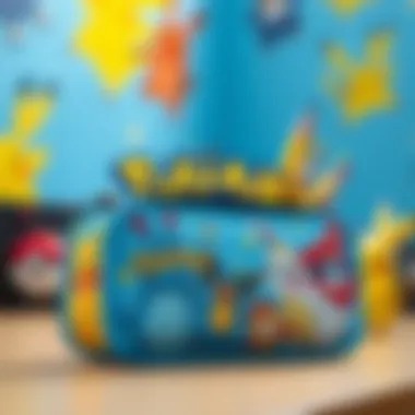 Colorful Pokemon pencil case with various characters