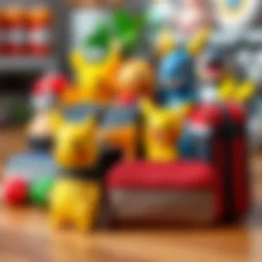 A selection of different Pokemon pencil cases displayed together