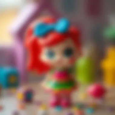 A vibrant Polly Pocket figurine showcasing its colorful design