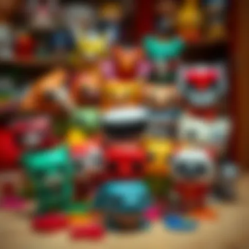 Colorful Pop It toys arranged creatively on a surface