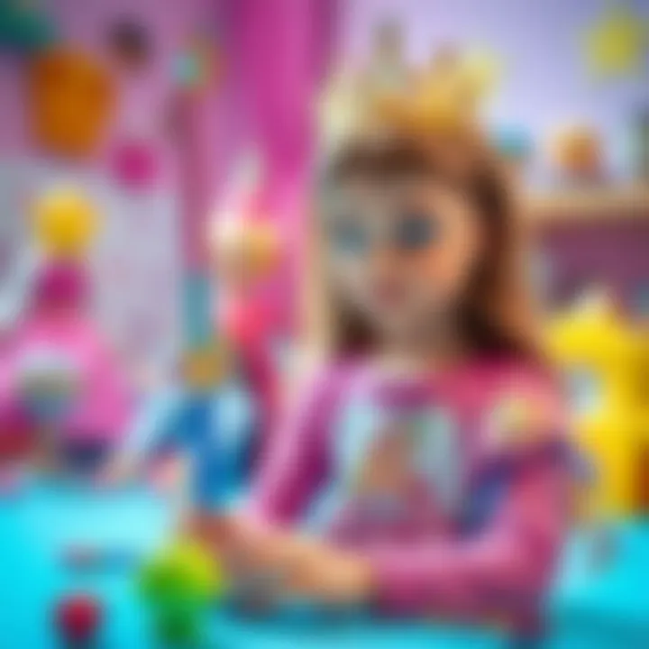 The Role of Play: Educational Insights with Princess Wands An educational setup showcasing the importance of play in child development using princess wands