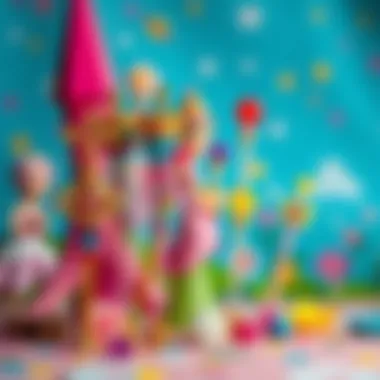 Variety of Imagination: Princess Wands Collection A colorful display of various princess wands placed on a whimsical background