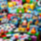 Diverse Themes in Puzzle Brands A vibrant collection of various puzzles showcasing diverse themes and colors