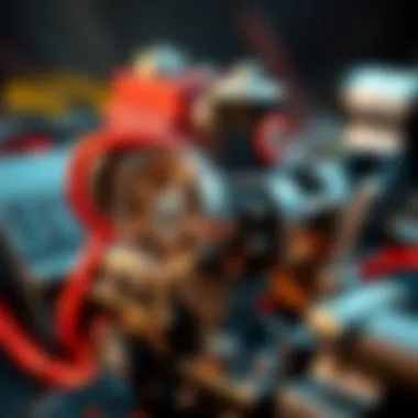 Intricate Design of RC Gas Engine Close-up of an RC gas engine showcasing its intricate design