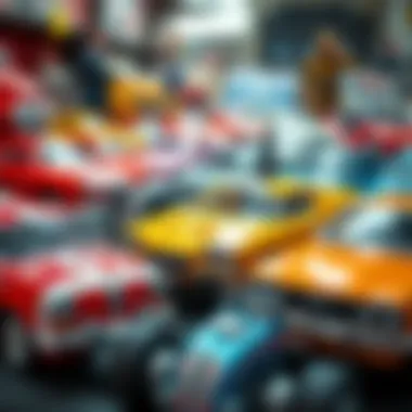 Popular Models of RC Gas-Powered Cars A collection of popular RC gas-powered car models displayed together