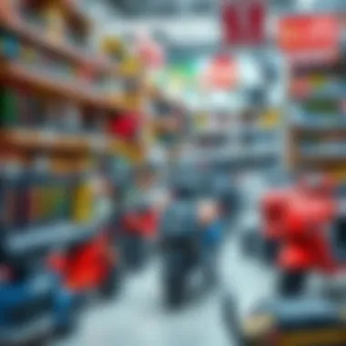 Diverse Models of Rechargeable Carts Various models of rechargeable carts displayed in a store