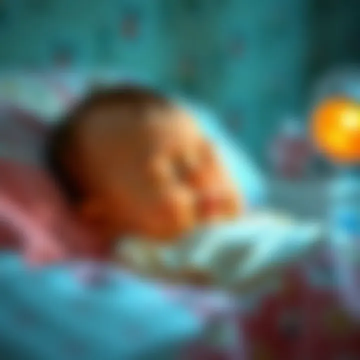 Peaceful Slumber: The Impact of White Noise on Infants A relaxed baby sleeping peacefully with background noise
