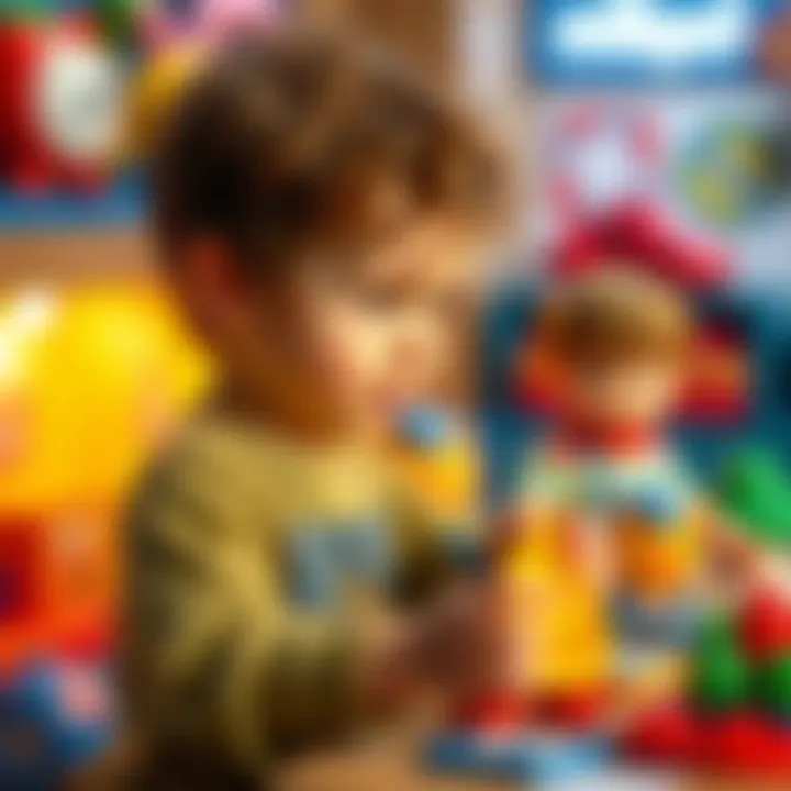 Parents selecting creative toys for their children