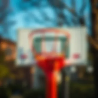 Safety features on a children's basketball hoop