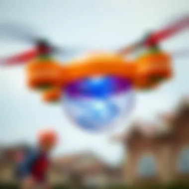 Safety features of flying ball toys