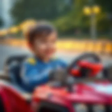 Child enjoying the experience of driving the Samy Discovery remote-controlled car.