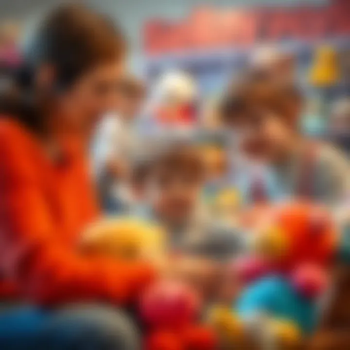 Guiding Children in Plush Toy Selection Parents discussing plush toy selection criteria with a child