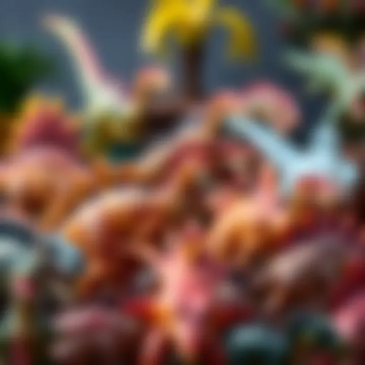 Collection of Spinosaurus Toys Various types of Spinosaurus toys displayed together