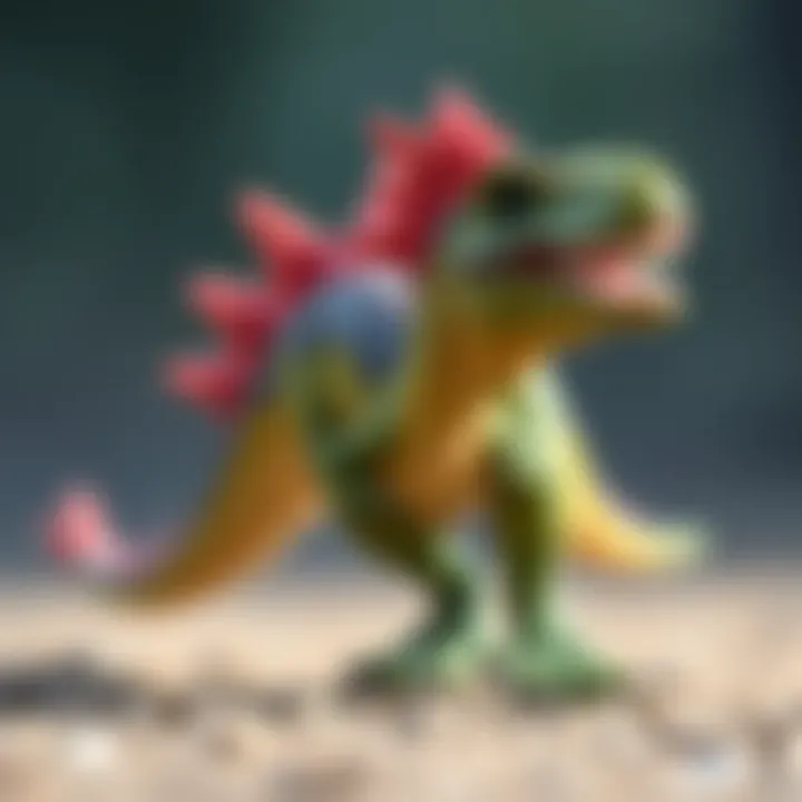 Movable Spinosaurus Action Figure Close-up of a Spinosaurus action figure with movable parts