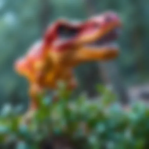 A lifelike reconstruction of a T-Rex in its natural habitat