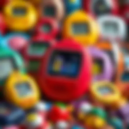 Colorful Tamagotchi devices showcasing their various designs