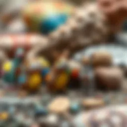 Colorful hand-painted animal rocks showcasing creativity