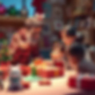 A thoughtful parent selecting a gift for their child