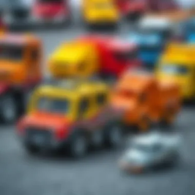 Variety of Battery-Powered Truck Models Different models of battery-powered truck cars for kids